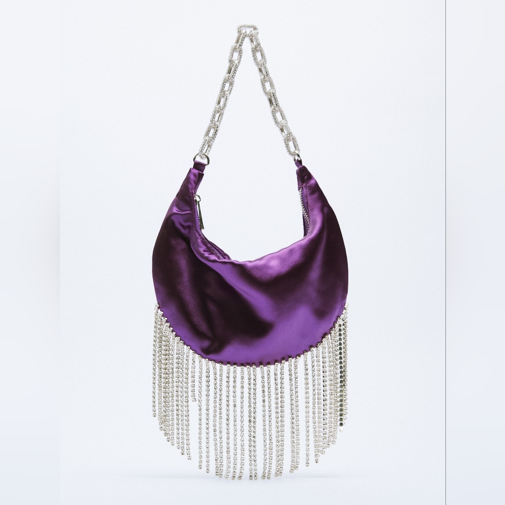 Zara Satin Rhinestone Bag